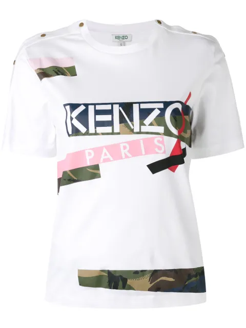 Kenzo patch print T-shirt White F751TS894991