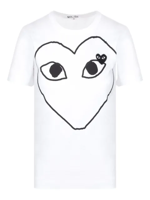 Comme Des Garçons Play heart-print T-shirt White P1T101