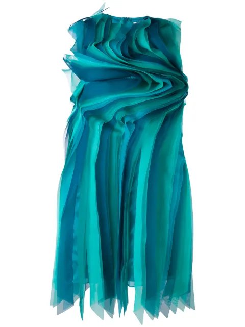 Gianluca Capannolo contoured frill dress Blue 17EA167