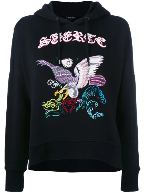COUNTY OF MILAN embroidered hoodie Black CWBB007S170683511088
