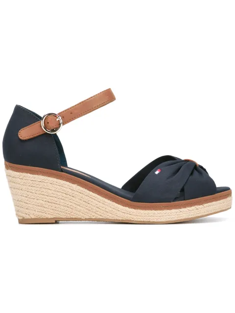 Tommy Hilfiger peep-toe heeled espadrilles Blue FW0FW00906403