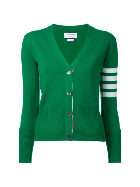 Thom Browne V-neck logo-detail cardigan Green FKC001A00011
