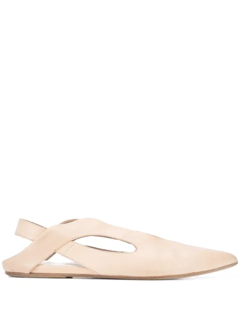 Marsèll pointed slingback flat pumps Neutrals MW38124166
