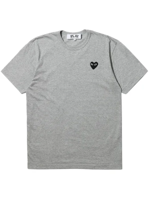 Comme Des Garçons Play heart-patch cotton T-Shirt Grey P1T076