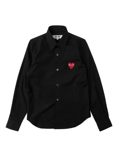 Comme Des Garçons Play embroidered-heart shirt Black P1B001