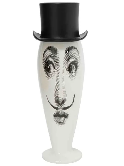 Fornasetti top hat lidded vase White FOR10537