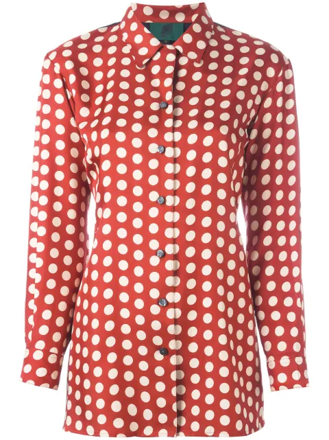 Jean Paul Gaultier Pre-Owned dotted vest panel shirt Red JPG1620