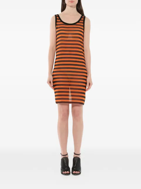 Givenchy semi-sheer striped mini dress Black 17U2023387