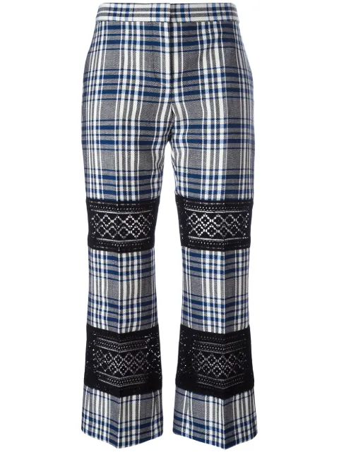 Alexander McQueen lace-panelled cropped trousers Multicolour 469933QIJ16