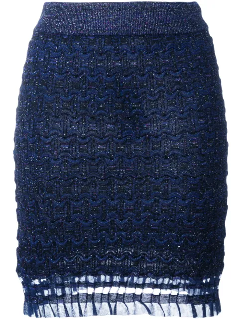 Kenzo lace hem skirt Blue F751JU515821