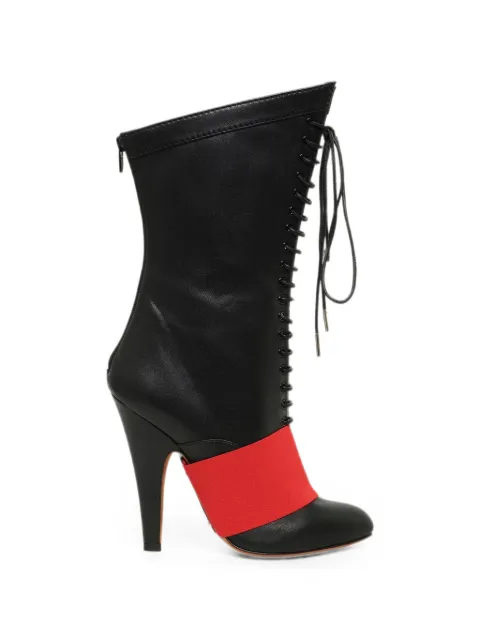 Givenchy contrast panel lace-up boots Black BE09171811