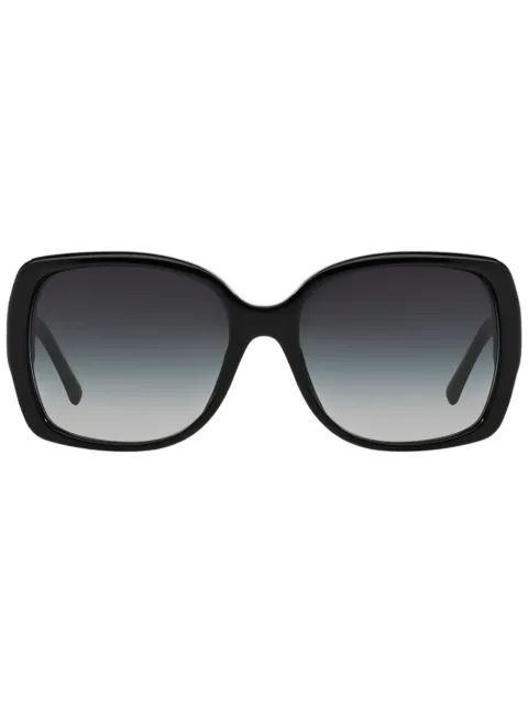 Burberry Eyewear check detail oversized sunglasses Black 0BE416034338G58