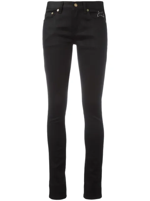 Saint Laurent raw low waisted skinny jeans Black 470533Y499K