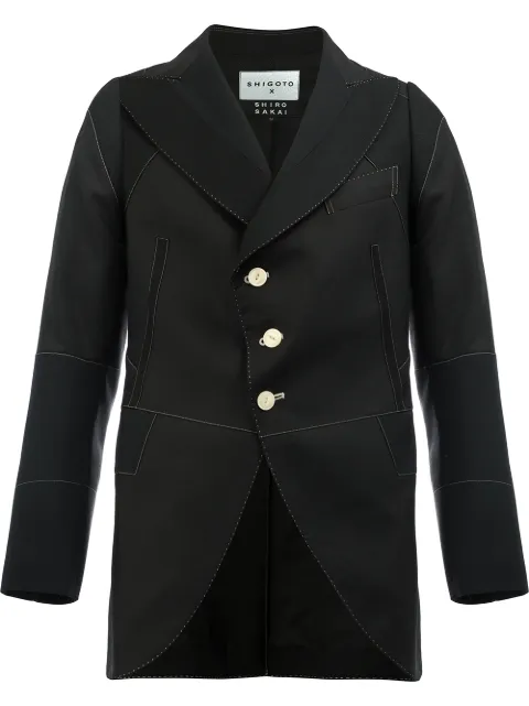 Shiro Sakai SHIGOTO X SHIRO SAKAI panelled jacket Black MCJ001