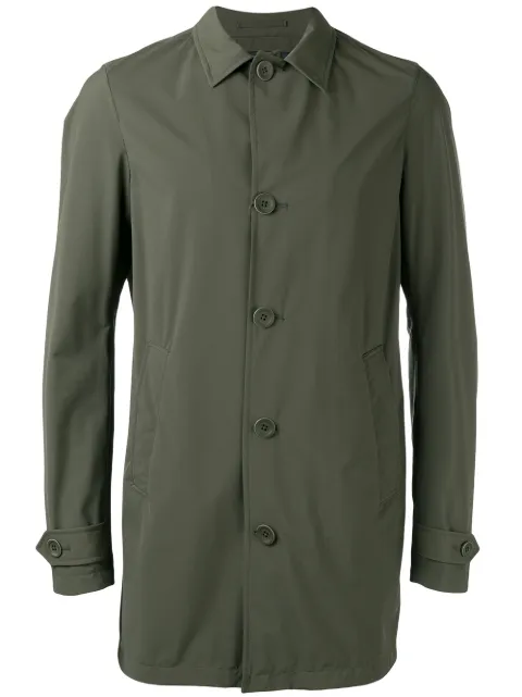 Herno buttoned short coat Green IM0153U19348