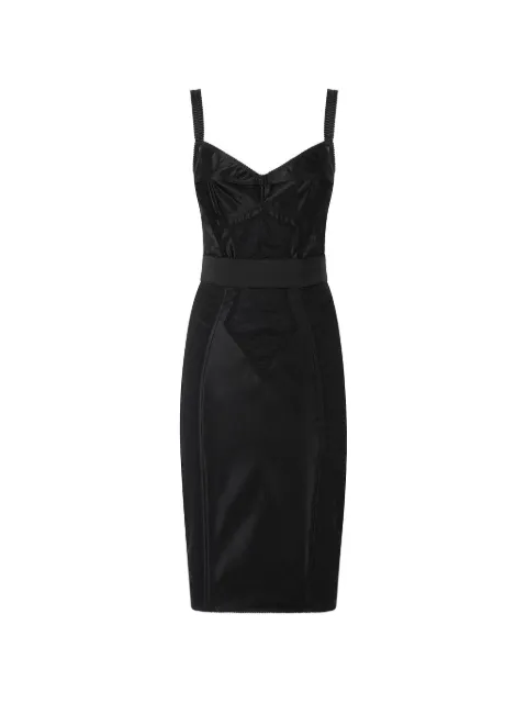 Dolce & Gabbana floral-lace corset dress Black F63H1TGDC38