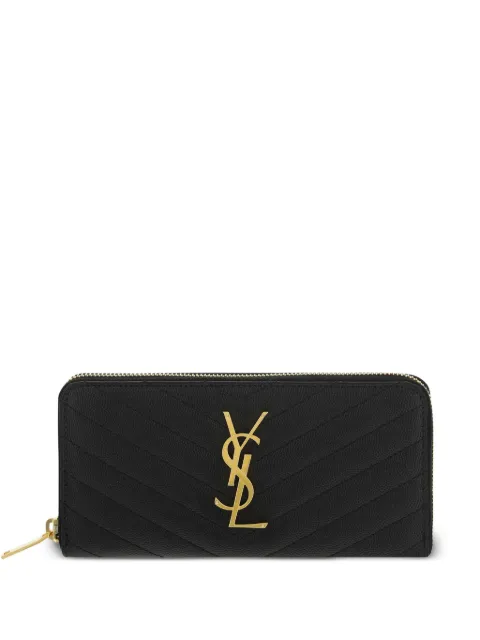 Saint Laurent Cassandre zip-around wallet Black 358094BOW01