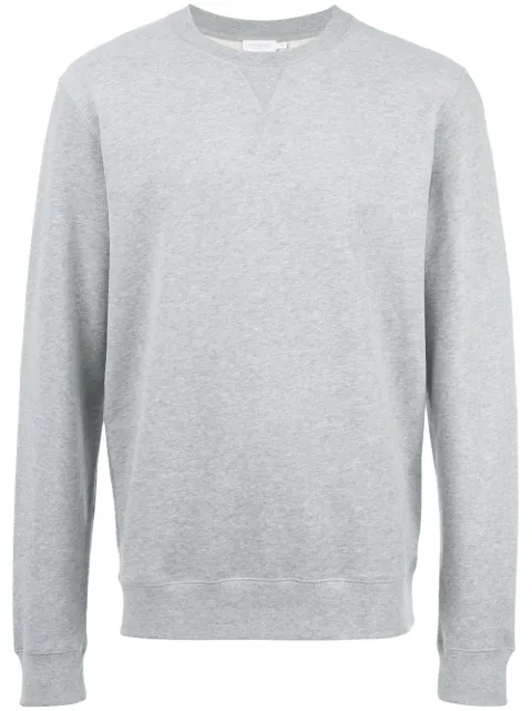 Sunspel plain crew neck sweatshirt Grey SWEATTOP