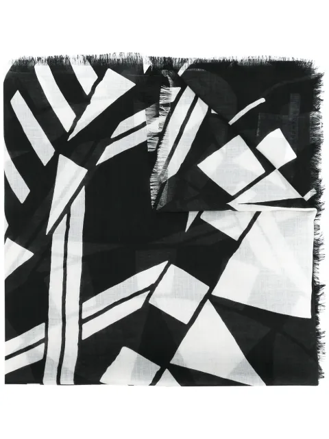 Givenchy geometric pattern scarf Black BG02434862