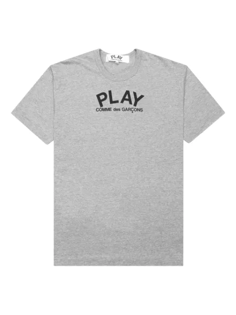 Comme Des Garçons Play logo-print T-shirt Grey P1T071