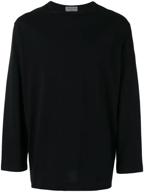 Yohji Yamamoto logo print sweatshirt Black HDT04080
