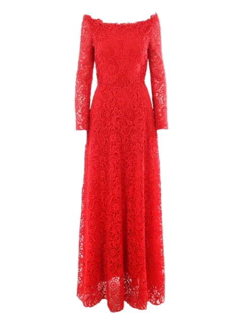 Valentino Garavani floral lace detail dresswide Red BVD4Y636D