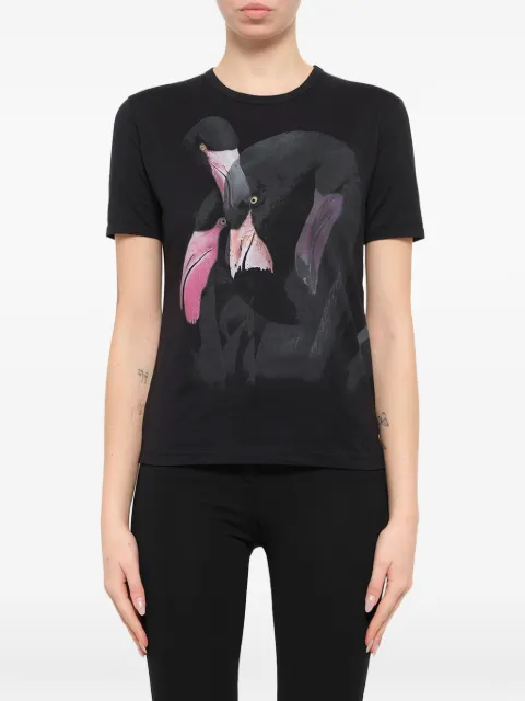 Givenchy flamingo-print T-shirt Black 17U7701496