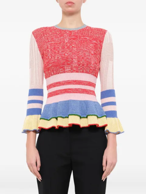 Alexander McQueen peplum jumper Pink 461017Q1WBO