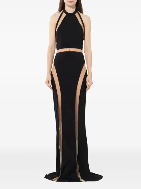 Balmain cut-out halterneck maxi dress Black 3314157D