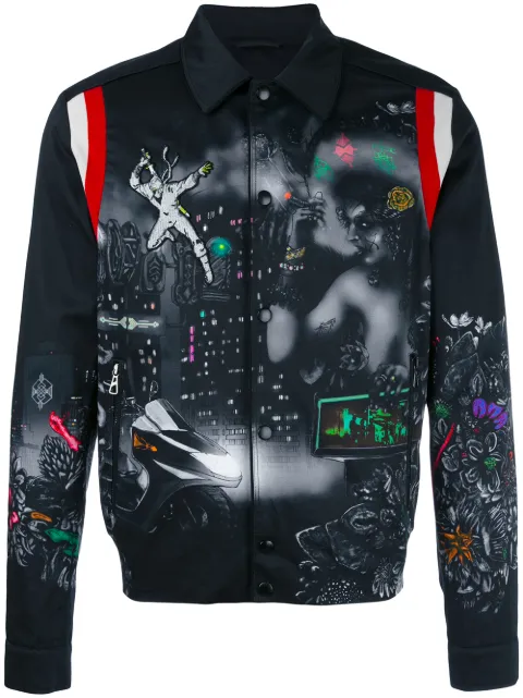 Lanvin printed bomber jacket Black RMOU0049E17