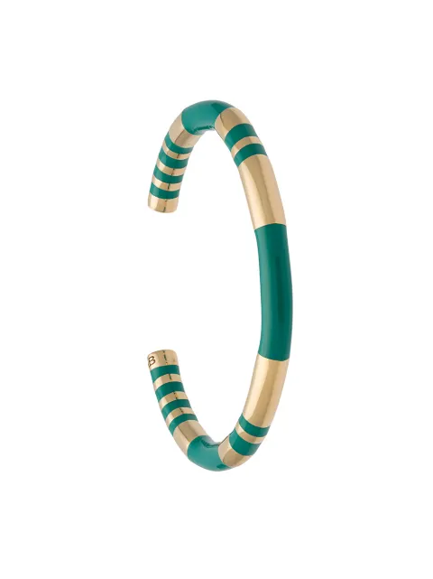 Aurelie Bidermann Positano striped bangle Metallic SS17BR13MG