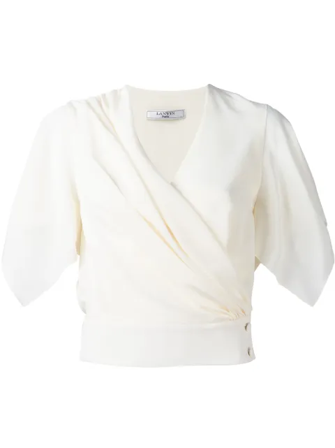 Lanvin wrap blouse White RWTO60223429P17