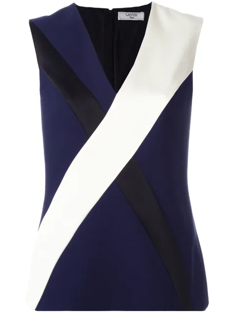 Lanvin panelled top Blue RWTO60013422P17