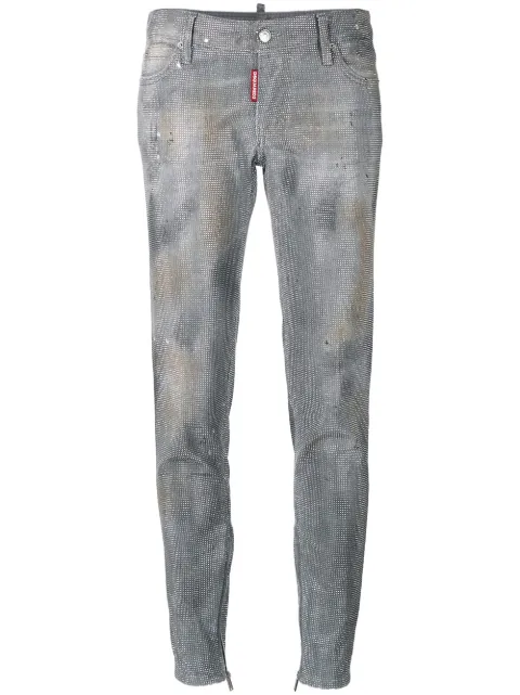 DSQUARED2 skinny studded jeans Grey S75LA0889S30260