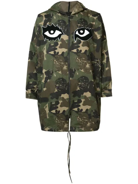 Haculla camouflage print coat Green HA02AGX05