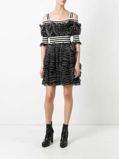 Alexander McQueen ruffle mini dress Black 461050Q1WBT