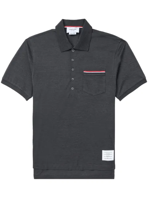 Thom Browne Pique Pocket Polo Grey MJP022A01455