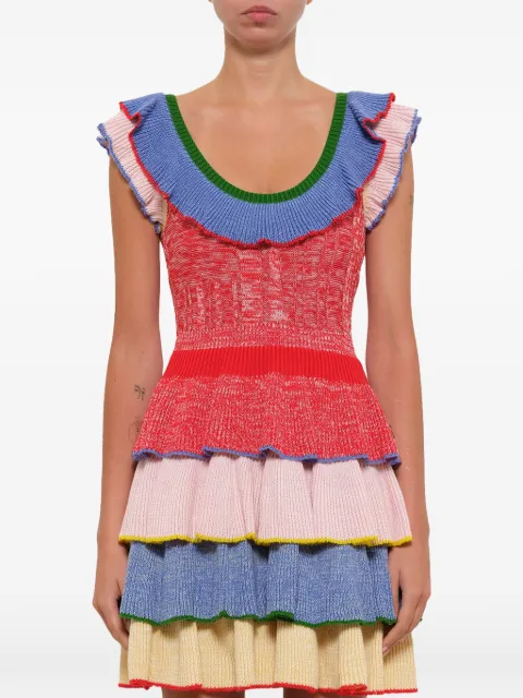 Alexander McQueen knitted tiered mini dress Multicolour 461020Q1WBP