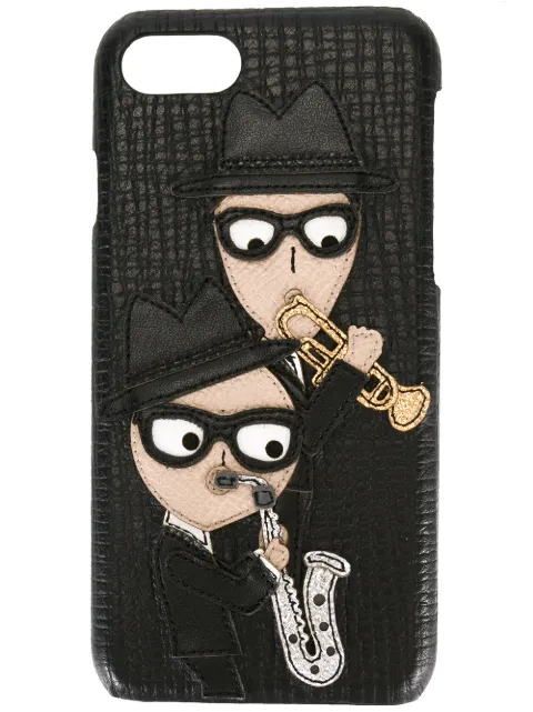 Dolce & Gabbana designer's patch iPhone 7 case Black BP2237AC978