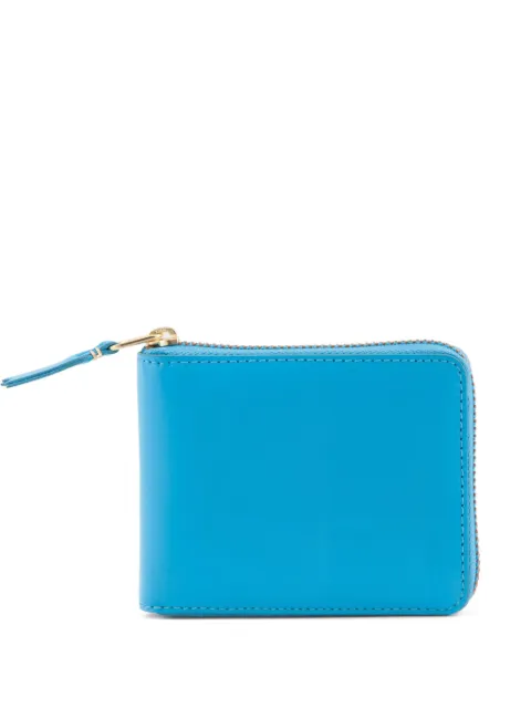 Comme Des Garçons Wallet zip leather wallet Blue SA7100
