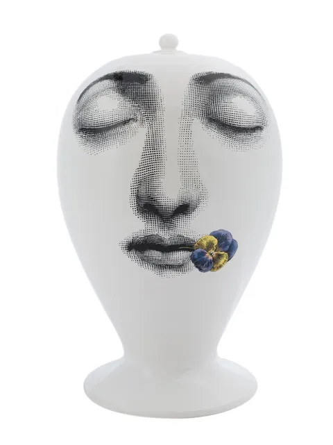 Fornasetti face print vase White FOR10542