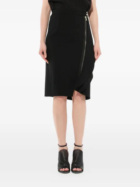 Givenchy asymmetric ruffle trim skirt Black 17P4711434
