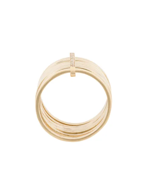 Lizzie Mandler Fine Jewelry 18kt gold '7 Day' ring with diamonds Metallic R119WD