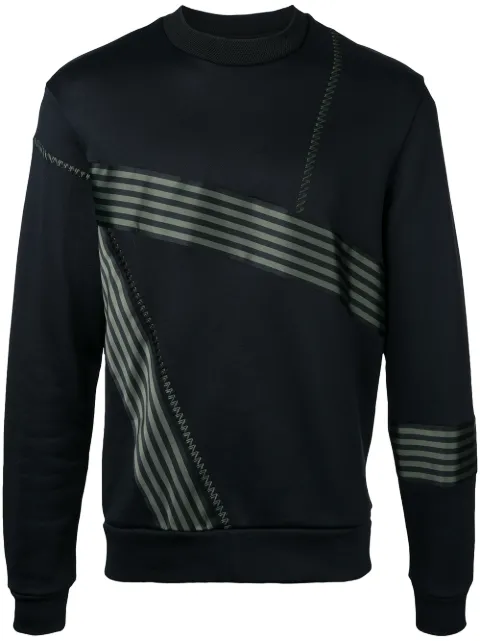 Wooyoungmi striped trim sweatshirt Black W171TS23712B