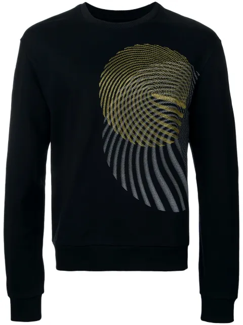 Wooyoungmi circular pattern sweatshirt Black W171TS24714B