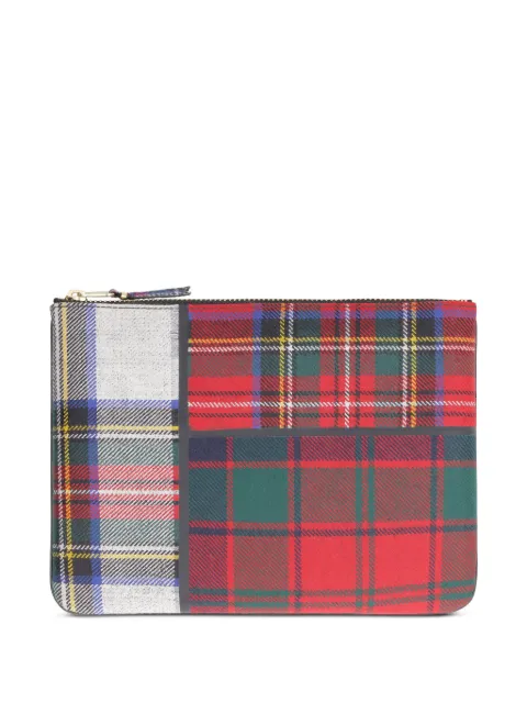 Comme Des Garçons Wallet tartan patchwork wallet Red SA5100TP