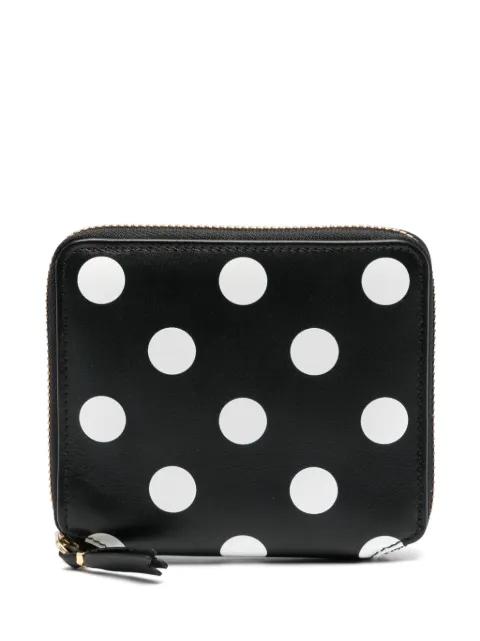 Comme Des Garçons Wallet polka dot-print leather wallet Black SA2100PD