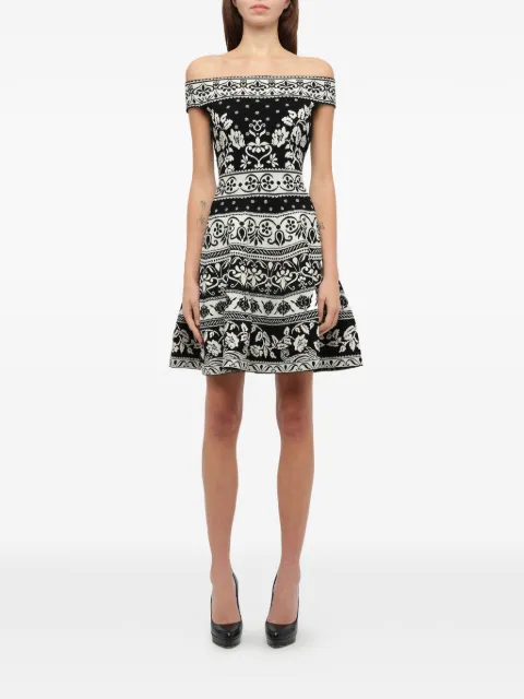 Alexander McQueen floral mini dress Black 461076Q1ROG