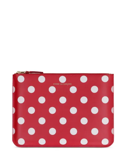 Comme Des Garçons Wallet polka dot-print wallet Red SA5100PD