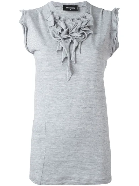 DSQUARED2 ruffled blouse Grey S75NC0607S22146